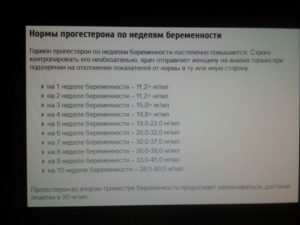 Норма прогестерон на 7 неделе беременности