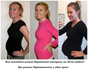 Объем живота на 20 неделе беременности