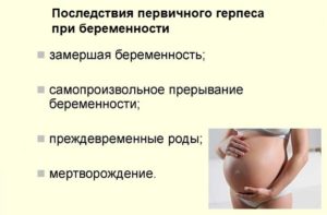В первом триместре беременности герпес