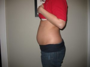 Живот на 13 неделе беременности у полных