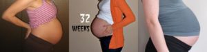 Животы на 32 неделе беременности