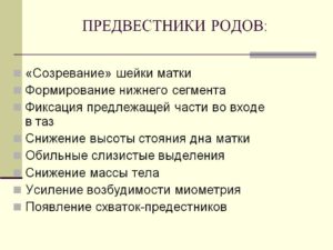 Предвестники родов на 37 неделе беременности у первородящих