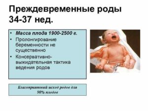 Признаки преждевременных родов на 34 неделе беременности