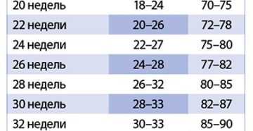 Окружность живота на 29 неделе беременности норма