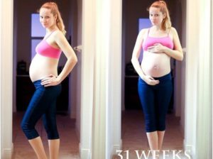 Живот на 31 неделе беременности