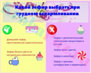 Зефир кормящей маме в первый месяц