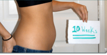 Живот на 10 неделе беременности у худых