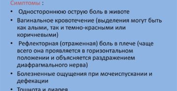 Первые признаки внематочной беременности на ранних сроках 1 неделя