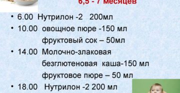 Меню малыша в 6 месяцев на искусственном вскармливании